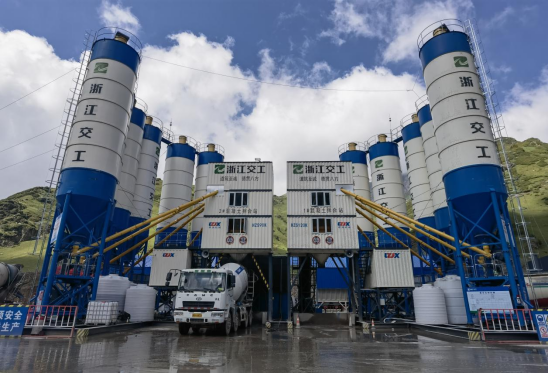 Zhejiang Jiaogong 2HZS120 container concrete mixing station