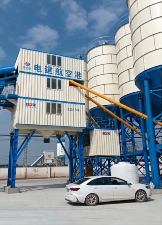 HZS180 container concrete mixing station, Xiamen Airport, 16th Bureau of Hydropower
