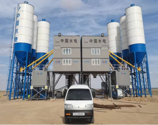 Export----HZS90 concrete mixing station